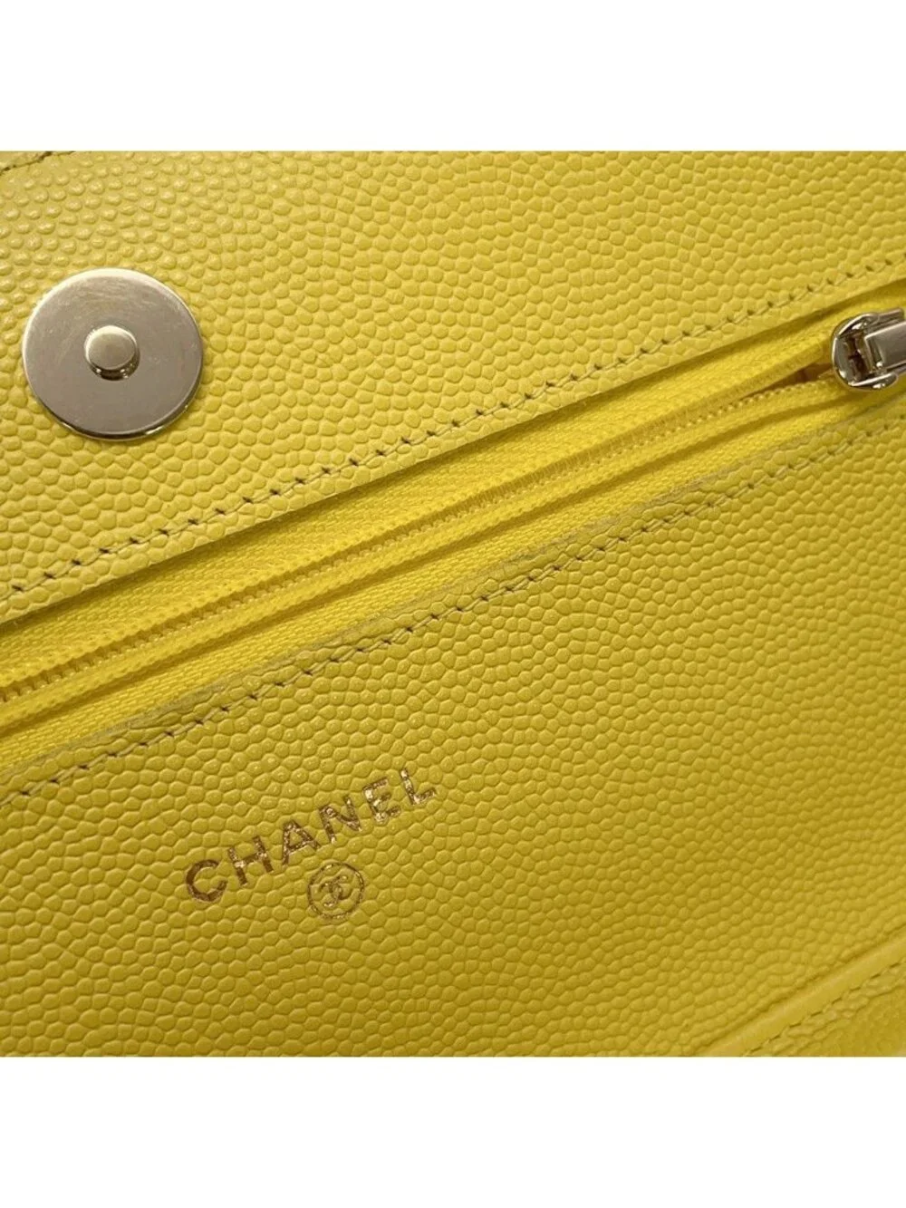Chanel Chain Wallet Classic Quilted CC Logo Caviar Leather Shoulder
